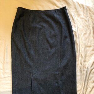 Lands’ End Charcoal Wool Blend Pencil Skirt | Size 8